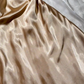 Elegant Champagne Gold Satin Fitted Waist Slim Prom & Evening Party Dress gh8517