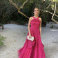 Robe de soirée longue en tulle et dentelle élégante et exquise, robe de soirée pour invités de mariage, rose, gh3362