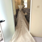 Ivory Gown with Silver Ornaments, Luxurious Exquisite Full Flared Long Romantic Dress, Wedding Gown gh7717