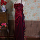 Robe de soirée longue dos nu à fleurs délicates et brillantes, jaune/vert/bordeaux, robe de fête d'anniversaire gh3385