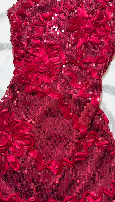 Sexy Vintage Short Prom & Evening Party Dress, Burgundy Sequin, Sleeveless, Fitted Waist Slim Silhouette gh8587