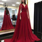 Girlhomeshops-Red fashion V-neck long tulle floor-length prom dress evening dress gh5425
