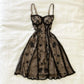 Brown Black Tulle Vintage Elegant Sweetheart Neck Exquisite Beading Midi/Short Satin Tulle Homecoming Dress Prom Dress Evening Dress Birthday Party Dress gh4081