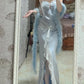 Robe de soirée élégante en satin, tulle, mousseline de soie, coupe sirène, coupe ajustée, robe de bal, robe de soirée, robe de bal, champagne, gh3683
