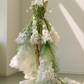 ✨Girlhomeshops-Sage Green Spaghetti Strap High Low 3D Floral Tulle Fairy Gown gh10499