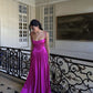 Pink Purple Sexy A-Line Spaghetti Strap Maxi Party Ball Gown Evening Dress gh3021