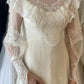 girlhomeshops-Long-Sleeved Dress, Retro Half-High Collar, Elegant Long Exquisite Lace Tulle Wedding Dress gh5854