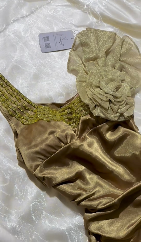Sexy Vintage Champagne Gold Prom & Evening Party Dress, Unique Designer Neckline, Fitted Waist Bodycon Silhouette gh8582