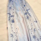 Girlhomeshops--Blue and white exquisite floral strap fashion long tulle floor-length ball gown graduation dress gh5520