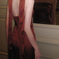 Karamellbraunes, rückenfreies Maxi-Abendkleid aus Satin mit Neckholder und Schlitz (gh6745)