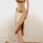 Women Camel Vintage Midi Bodycon Cocktail Dress Spaghetti Straps Sweetheart Neck Lace Applique Floral Embroidery Beaded Satin Evening Gown gh9581