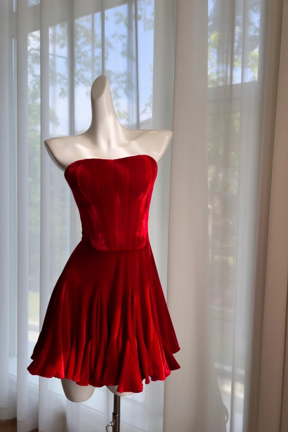 Kurzes Satin-Abendkleid/Geburtstagskleid gh6802