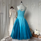 Light Blue Camisole Fitted Slim Retro Gradient Evening Gown gh7141
