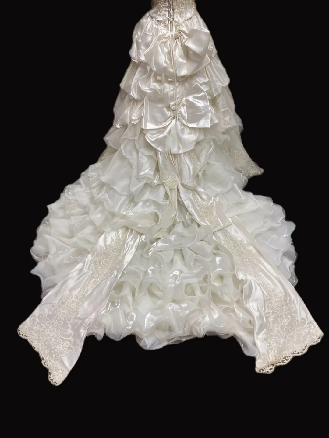 Ivory Strapless Fitted Waist Voluminous Skirt Prom Dress, Evening Gown, Birthday Dress, Wedding Dress gh7317