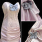 Pink sweet bow decoration long floor-length ball gown evening dress adult ceremony birthday dress gh4100