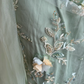 Light Green Halter Neck Floral Embroidered Waist-Cinched Mermaid Prom Gown & Evening Gown gh7352