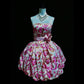 White Floral Short Satin Homecoming Dress Prom Dress Birthday Dress gh4636