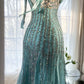 Grün Luxus Wunderschöne Retro Mode Exquisite Quaste Perlen Midi-Länge Chiffon Ballkleid Geburtstag Party Kleid Abendkleid Ballkleid gh3973