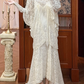 Ivory Vintage Two‑Piece Lace Wedding Gown, High Neck Batwing Sleeve Lace Overlay, Tassel Lace Trim, V‑Neck Lace Slip Mermaid Long Train, Prom Dress gh8645