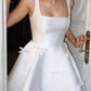 Girlhomeshops-White Fashion Bow Short Homecoming Dress Birthday Party Dress gh5400