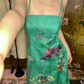 Green Vintage Elegant Satin Spaghetti Strap Fitted Waist Slim Prom & Evening Party Dress gh8416