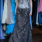 Black Grey Ombre Vintage Prom Dress Spaghetti Straps Sweetheart Hand Beaded Embroidery Mermaid Long Evening Gown gh9622