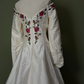 Vintage Off White Long Sleeve Embroidery Fitted Waist Long A-Line Prom & Evening Party Dress gh8500