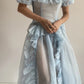 girlhomeshops-Blue Romantic Tulle Gown Long Pastel Toned Fairytale Dress gh5970