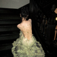 Light Green Spaghetti Strap Rhinestone Fitted Waist Slim Mermaid Prom & Evening Party Dress gh8505