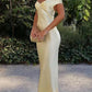 girlhomeshops--Wedding Guest Dress Yellow Stylish Simple Long Satin Prom Dress gh5630