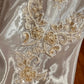 🎻Ivory white gorgeous beaded retro classical oil painting aristocratic girl handmade pearls and embroidery long floor-length satin ball gown evening dress wedding dress gh4543