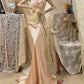 Morandi light pink floral long satin ball gown evening dress party dress gh4489
