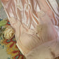 Morandi light pink floral long satin ball gown evening dress party dress gh4489