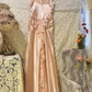 Morandi light pink floral long satin ball gown evening dress party dress gh4489