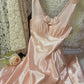 Morandi light pink floral long satin ball gown evening dress party dress gh4489