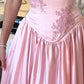 Pink Retro Elegant A-line Spaghetti Strap Satin Long Evening Dress Birthday Party Dress Bridesmaid Dress gh3143