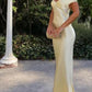 girlhomeshops--Wedding Guest Dress Yellow Stylish Simple Long Satin Prom Dress gh5630