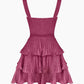 Pink Fashion Shiny Cute Ruffle Short Chiffon Homecoming Dress Birthday Holiday Party Dress gh4849
