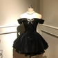 Black New Shiny Fashion Short Tulle Homecoming Dresses Birthday Party Dresses Cocktail Party Dresses Evening Dresses Prom Dresses Evening Dresses gh3967
