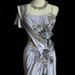 Grey Mermaid Embroidery Applique Exquisite Beading Sequin Spaghetti Strap Long satin Ball Gown Evening Gown Party Dress gh4103