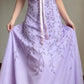 Sweet Element Style Spaghetti Strap Strapless Gown | Pink-Purple Tulle Beaded Maxi Dress for Engagement Luxury Party Bachelorette Gathering gh6433
