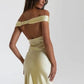 girlhomeshops--Wedding Guest Dress Yellow Stylish Simple Long Satin Prom Dress gh5630