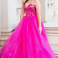 Blue/light pink/pink/black Shiny Sequins BlueTulle Sweetheart Formal Evening Dresses Long Prom Dresses gh2246