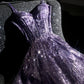 girlhomeshops--Purple gorgeous exquisite beaded long tulle prom dress ball gown romantic and dazzling girl gh5693