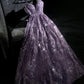 girlhomeshops--Purple gorgeous exquisite beaded long tulle prom dress ball gown romantic and dazzling girl gh5693