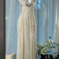 ✨Girlhomeshops-Beige Beaded Exquisite Gorgeous Long Chiffon Prom dress Evening Dress Party Dress gh4986