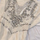 girlhomeshops-Cream Chiffon Sleeveless Floor-Length Beaded Evening Gown gh6309
