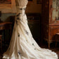 girlhomeshops-Hochzeitskleid, ärmellos, weiß, bestickter Tüll, Schleppe, A-Linien-Kleid, elegantes Retro-Abendkleid, gh5829