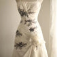 girlhomeshops-Hochzeitskleid, ärmellos, weiß, bestickter Tüll, Schleppe, A-Linien-Kleid, elegantes Retro-Abendkleid, gh5829