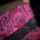 Pink floral long satin ball gown evening party dress gh4422